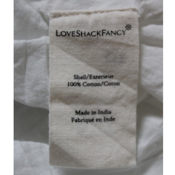 LoveShackFancy Floral Ruffle Cottage Smocked Tiered Mini Dress SZ Medium Twee - Picture 5 of 16